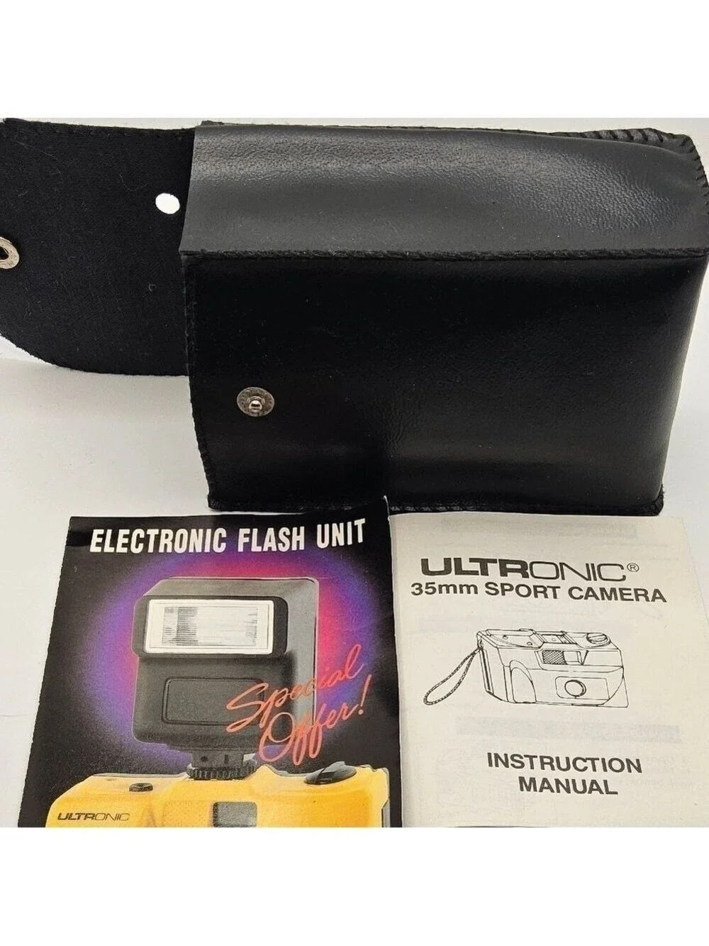 Ultronic Focus Free 35MM Camera NOS Case Manuals